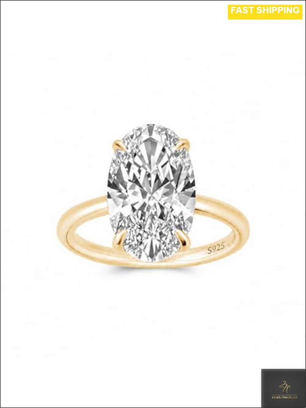 Elongated Oval Cut Engagement Ring 925 Silver Promise Ring Solitaire